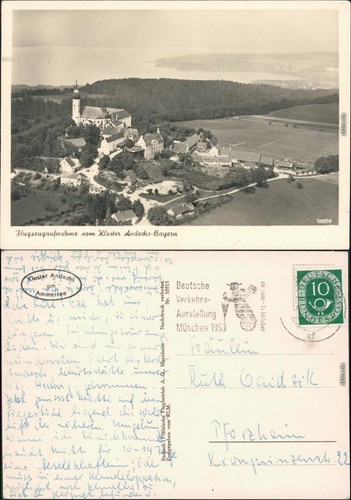 Andechs kloster luftbild - kloster, (luftbild