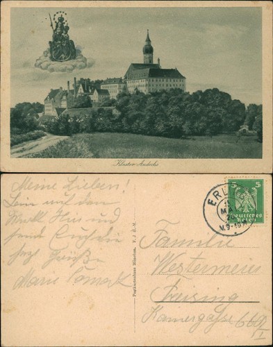 Ansichtskarte andechs kloster - andechs,