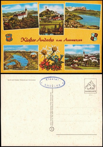 Ansichtskarte andechs kloster - ansichtskarte,