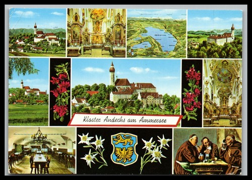 Ansichtskarte kloster andechs - ansichtskarte,