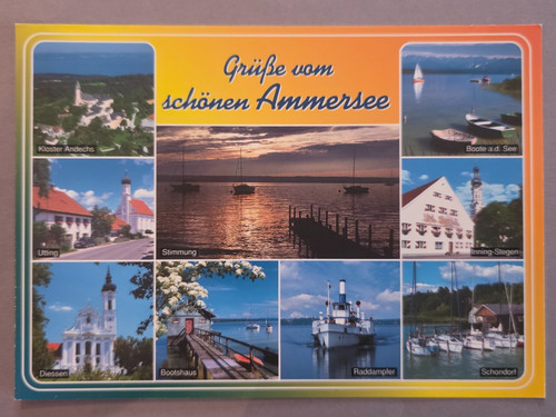 Ansichtskarte utting ammersee - ansichtskarte,