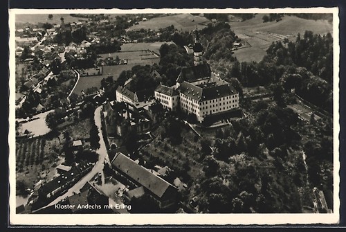 Ansichtskarte andechs kloster - ansichtskarte, andechs,